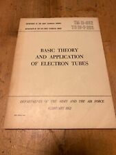 Department Of  Army Tech. Manual TM 11-662 & Air Force TO 16-1-255 Electron Tube picture