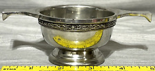 Vintage Pewter Scottish Thistle Quaich Friendship Cup Malt Whisky Tasting Bowl picture