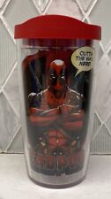 TERVIS Tumbler With Red Lid. Deadpool 16 oz. Acrylic Travel Cup picture
