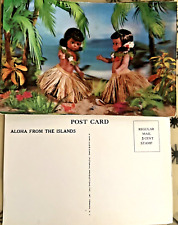 50 Pc Lot Vintage Vari Vue Lenticular Hawaii Aloha Hula Girls Unused Postcards picture