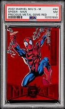 2021 UD Upper Deck Marvel Metal Universe Spider-Man #64 Red Precious PMG PSA7 picture