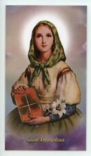 St. Dymphna - Relic Laminated Holy Card - Blessed by Pope Francis  picture