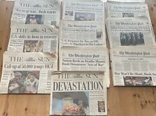 9/11 U. S. ATTACKED & Aftermath Newspaper Lot of 10 - September 11-19, 2001 picture