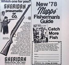 Sheridan Pneumatic Co2 Mepps Fishermans Guide Ad 1970S Vtg Print Ad 5X5 Wall Art picture