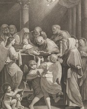 The Circumcision of Christ, a Group of Men, Women and Angels 8x10 Picture Print picture