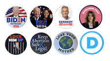 Democrats 2024 Commemorative Button Collection - Set of 8 pins (2.25 inches) picture