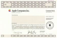 1988 dated APPLE Computer SPECIMEN Common Stock Certificate - Printed Signature  picture
