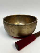 Super Rare Thick Void Himalayan Antique Healing Yoga Singing Bowl ID#TE344 19C picture