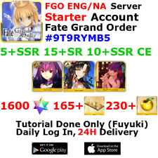 [ENG/NA][INST] FGO / Fate Grand Order Starter Account 5+SSR 160+Tix 1630+SQ #9T9 picture