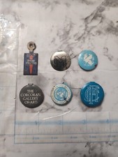 Lot of 6 Vintage Lapel Tab Button Lapel Pins Variety Infantile Paralysis UN picture