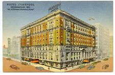Hotel Claypool Indianapolis Indiana 1940s Vintage Linen Postcard Unposted picture