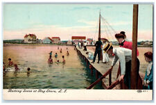 1908 Bathing Scene at Bay Shore Long Island New York NY Antique Postcard picture