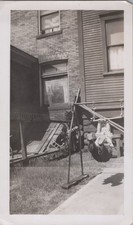 Little Boy using Gymnastics Bar VINTAGE PHOTO ORIGINAL Premature Birth Story  picture