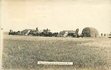 Postcard RPPC Kansas Dorrance Harvesting Wheat Farm Agriculture 1912 23-3407 picture