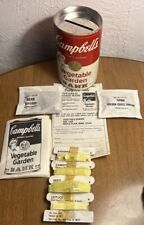 Vintage Campbell's Vegetable Garden Bank With Seeds Instruction Booklet 1977 picture
