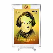 CHARLES DICKENS 1842 Sketch Card 2023 GleeBeeCo #C186-G Encased Holo GOLD 1/1 picture