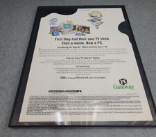 Gateway PC  Rugrats Astro Edition Print Ad 2000 Framed 8.5x11 Vintage  picture