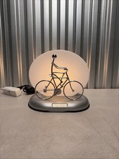 Ishiguro Solar Power Motion Man Pedaling Bicycle Table Lamp Model 20/66 picture