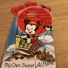 Vintage Mechanical Valentine “ I’m Just A Plain BALLOON-ATIC” picture
