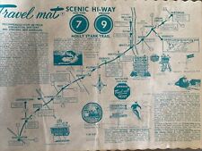 1960s Molly Stark Trail Scenic Hi-Way Vintage Travel Restaurant Paper Placemat picture