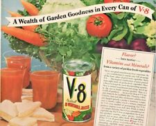 1942 V8 Vegetable Juice Vintage Print Ad A Wealth Of Garden Goodness  picture