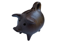 Pot Bellied Piggy Bank Clay Ceramic Pig Bank picture