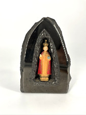 Infant of Prague Statue in Black Hand Crafted Pennsylvania Hard Coal Religious picture