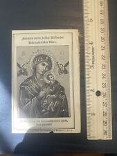 Antique Catholic Prayer Card Religious Collectible 1890's Holy Card. Booklet picture