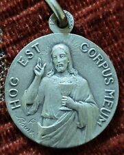 This Is My Body Sterling Vintage & New Holy Medal Catholic Jesus France Bouix picture