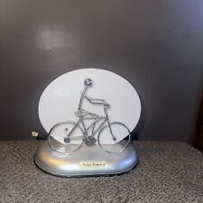 Vintage Solar Power by Ishiguro - Motion Man Pedaling Bicycle Bike Table Lamp picture
