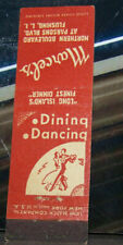 Vintage Early Midget Matchbook Cover X3 New York Long Island Dancing Romantic picture