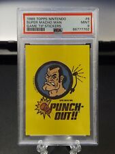 1989 Topps Nintendo Game-Tip Stickers Punch-Out Super Macho Man PSA 9 #6 picture