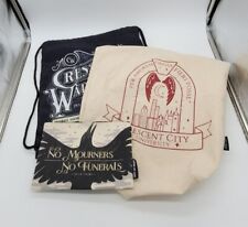 3pc Owlcrate Tote Bag Jack The Ripper Crescent City & Six Of Crows Zipper Bag picture