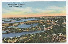 The Fairy Islands of Bermuda Aerial View from Gibb Hill Bermuda Linen Postcard picture