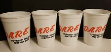 4x -- vintage NOS 90s DARE Drug Abuse Violence 16 oz Cup Party Plastic SOLO USA picture