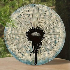 Vintage Dandelion Tin Metal Signs Home Décor Round Aluminum with Seed Dispersal picture