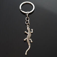 Lizard Gecko Salamander Silver Charm Pendant Keychain Key Chain Ring Gift picture