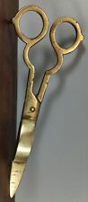 Vintage Antique Brass Footed Candle Wick Trimmer Scissors Candle Snuffer 6½ in  picture