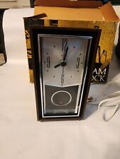 Vintage Sun Beam Electric Table Top Clock With Pendulum In Original Box picture