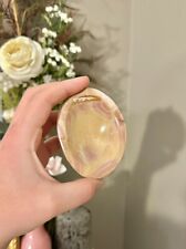 pink & yellow pastel polychrome jasper polished crystal bowl 💗  picture