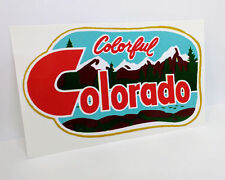 Colorful Colorado Vintage Style Travel Decal, Vinyl Sticker, Luggage Label picture