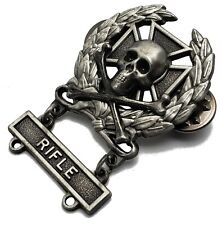 Expert Sniper Skull Badge Pin Rifle US Military Insignia Medal M24 M21 Marksman  picture