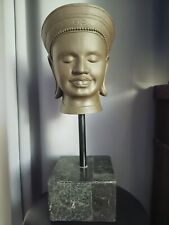 Reproduction Statue Head of Female Divinity, 12th Century Angkor Wat style.  picture