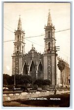 c1910's Main Temple Mazatlan Scene Street Sinaloa Mexico RPPC Photo Postcard picture