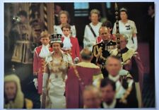 Queen Elizabeth II and Prince Philip The State Opening Parliament 1987 Postcard picture