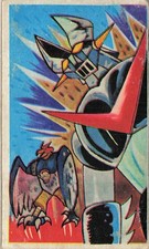 Great Mazinger Robot & Bird Monster Menko Card Japanese Vintage 80620 picture