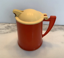 Vintage E-Z-Way 1950's Syrup Pitcher Pourer Container Plastic Red 5