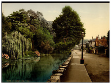 England. Isle of Wight. Bonchurch Pond I. Vintage Photochrome by P.Z, Photoch picture