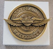 HARLEY-DAVIDSON UNIVERSITY 12th Anniversary 1991-2003 MEDALLION & STAND picture
