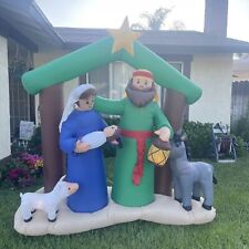 Gemmy Airblown Inflatable Christmas Holy Family Nativity Scene 7 Foot Blowup picture